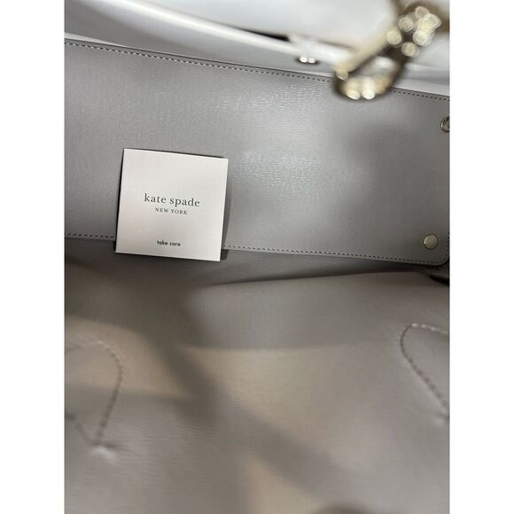 New Kate Spade Knott Pebble Leather Large Satchel Chrystal Blue / Dust bag - Picture 15 of 16